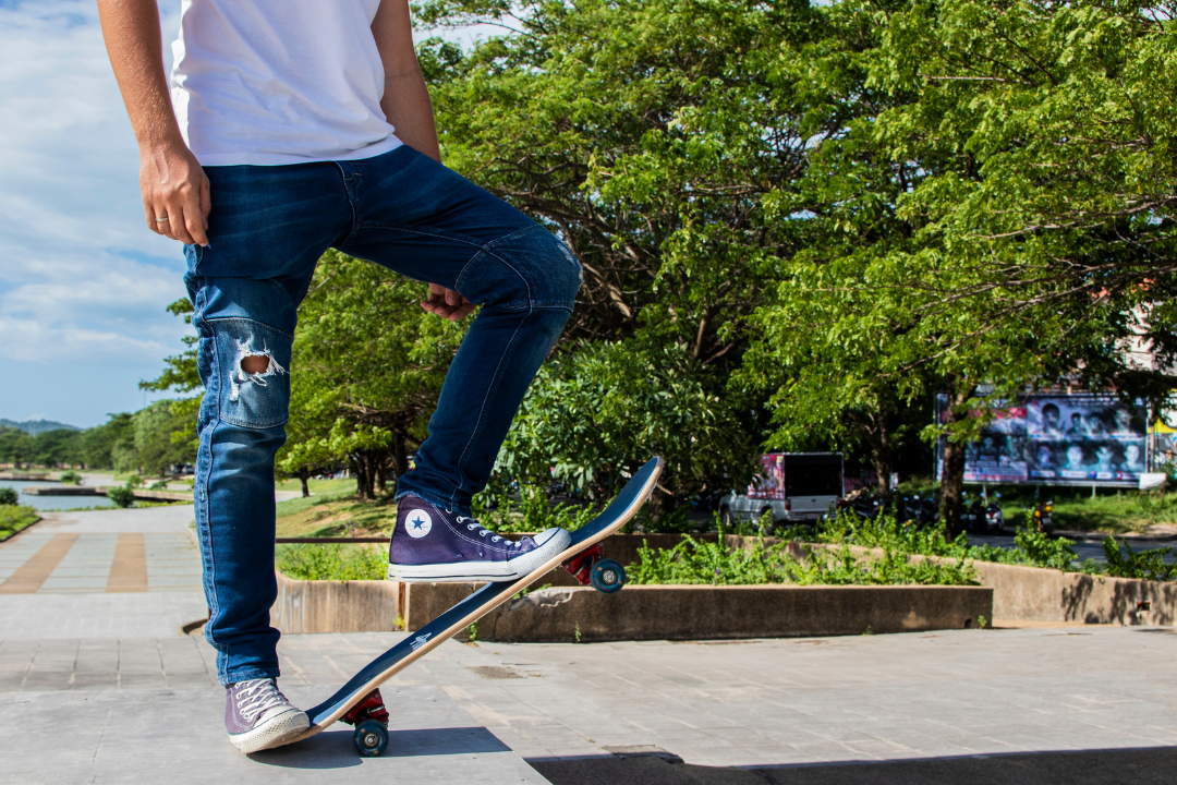 Electric Skateboard at Skatepark