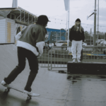 Skateboarding in the Rain